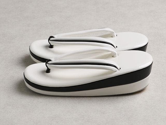 草履バッグセット 草履24cm (白&黒) 01999 草履バッグセット 成人式